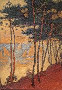 Paul Signac Sail boat and pine oil